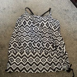 Enjoy the Sunshine Plus Size Tankini Aztec Swim Top